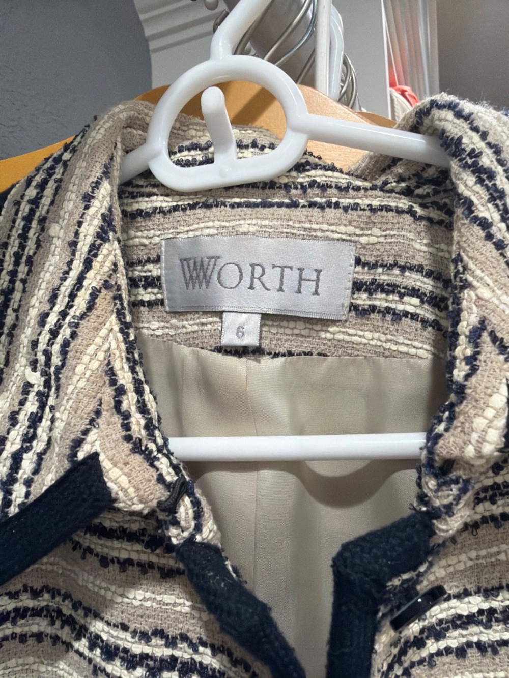 Worth Tweed Jacket Size 6 - Picture 2 of 4